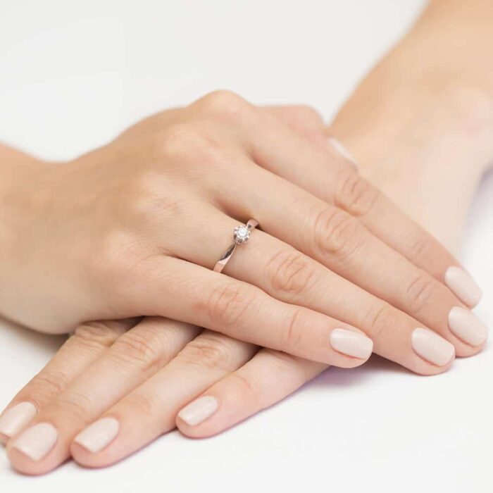 Inel Aur 14K W0228 Diamant Crescut în Laborator 0.20ct - Imagine 8