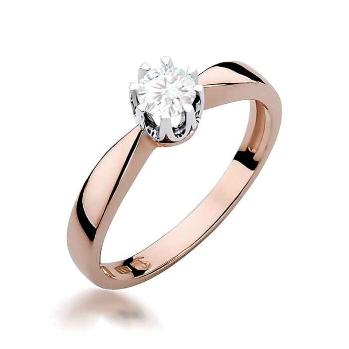 Inel Aur 14K W0228 Diamant Crescut în Laborator 0.25ct - Imagine 5