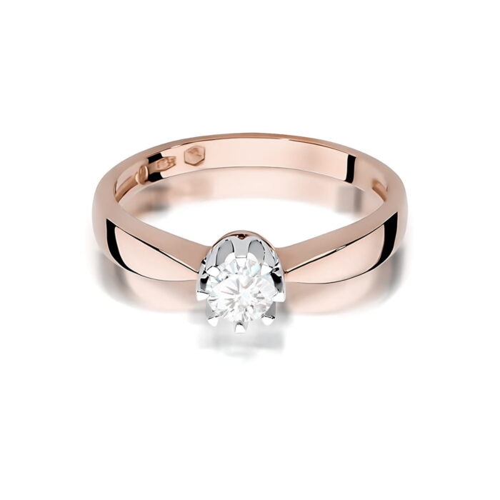 Inel Aur 14K W0228 Diamant Crescut în Laborator 0.25ct - Imagine 6