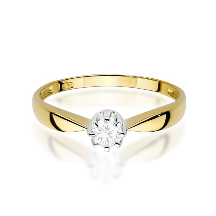 Inel Aur 14K cu Diamant de Laborator 0.15 ct - Imagine 2