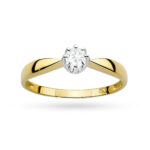Inel Aur 14K cu Diamant de Laborator 0.15 ct - Imagine 4