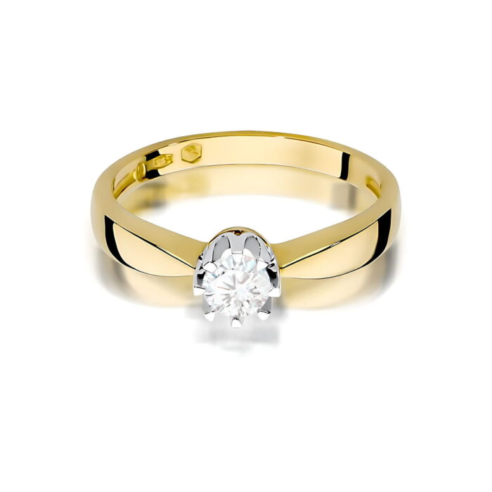 Inel Aur 14K W0228 Diamant Crescut în Laborator 0.25ct - Imagine 2