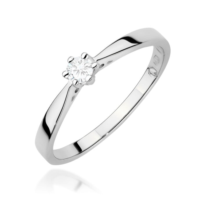 Inel Aur 14K cu Diamant de Laborator 0.10 ct - Imagine 5