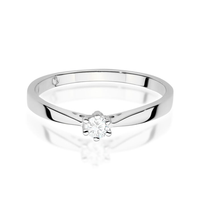 Inel Aur 14K cu Diamant de Laborator 0.10 ct - Imagine 6