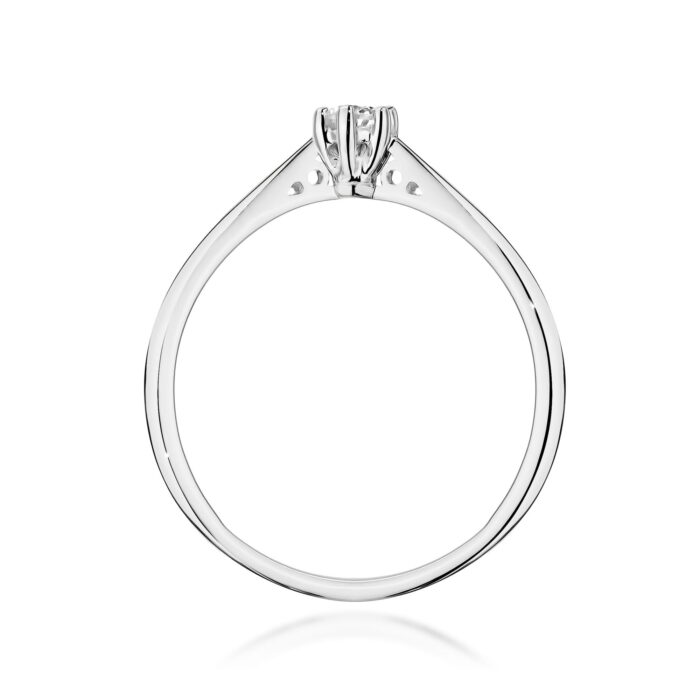 Inel Aur 14K cu Diamant de Laborator 0.10 ct - Imagine 7