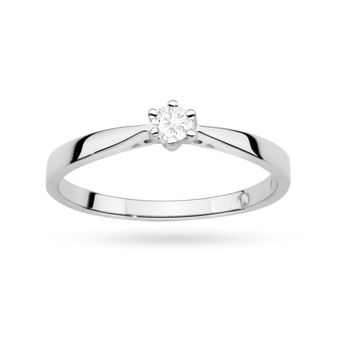 Inel Aur 14K cu Diamant de Laborator 0.10 ct - Imagine 8