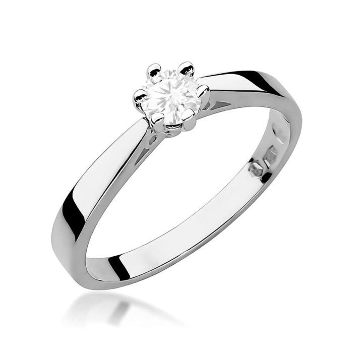 Inel Aur 14K W0229 Diamant Cultivat 0.20ct - Imagine 9