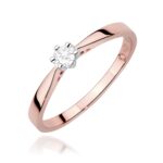 Inel Aur 14K cu Diamant de Laborator 0.10 ct - Imagine 9
