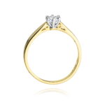 Inel Aur 14K W0229 Diamant Cultivat 0.20ct - Imagine 3