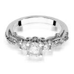 Inel Aur 14K cu Safir Alb 0.60 ct si Diamante Naturale 0.33 ct - Imagine 6