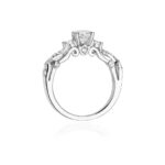 Inel Aur 14K cu Safir Alb 0.60 ct si Diamante Naturale 0.33 ct - Imagine 7