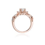 Inel Aur 14K cu Safir Alb 0.60 ct si Diamante Naturale 0.33 ct - Imagine 11