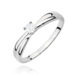 Inel Aur 14K cu Diamant de Laborator 0.10 ct - Imagine 5