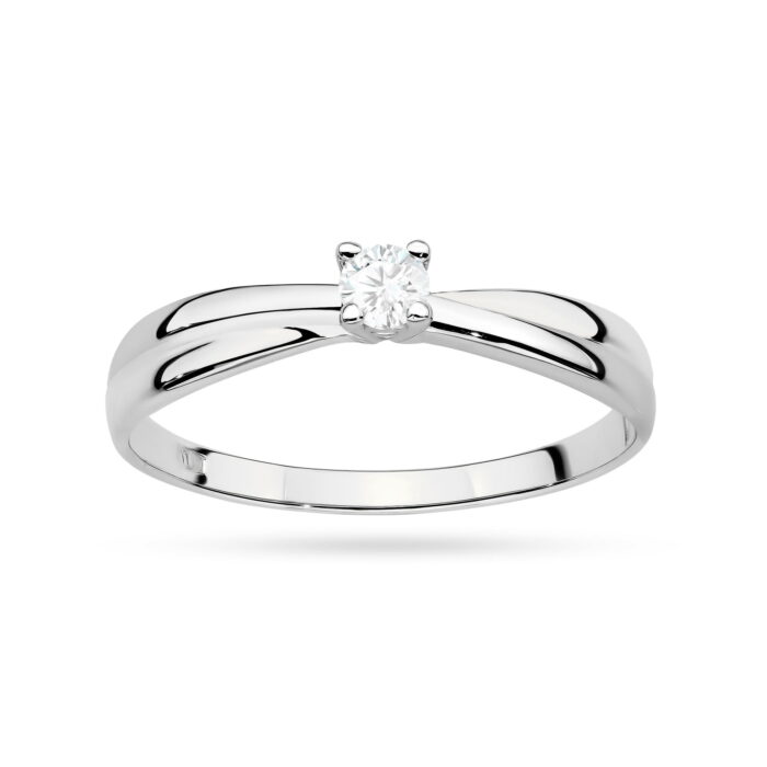 Inel Aur 14K cu Diamant de Laborator 0.10 ct - Imagine 8