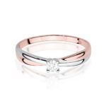 Inel Aur 14K cu Diamant de Laborator 0.10 ct - Imagine 10