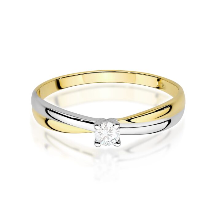 Inel Aur 14K cu Diamant de Laborator 0.10 ct - Imagine 2