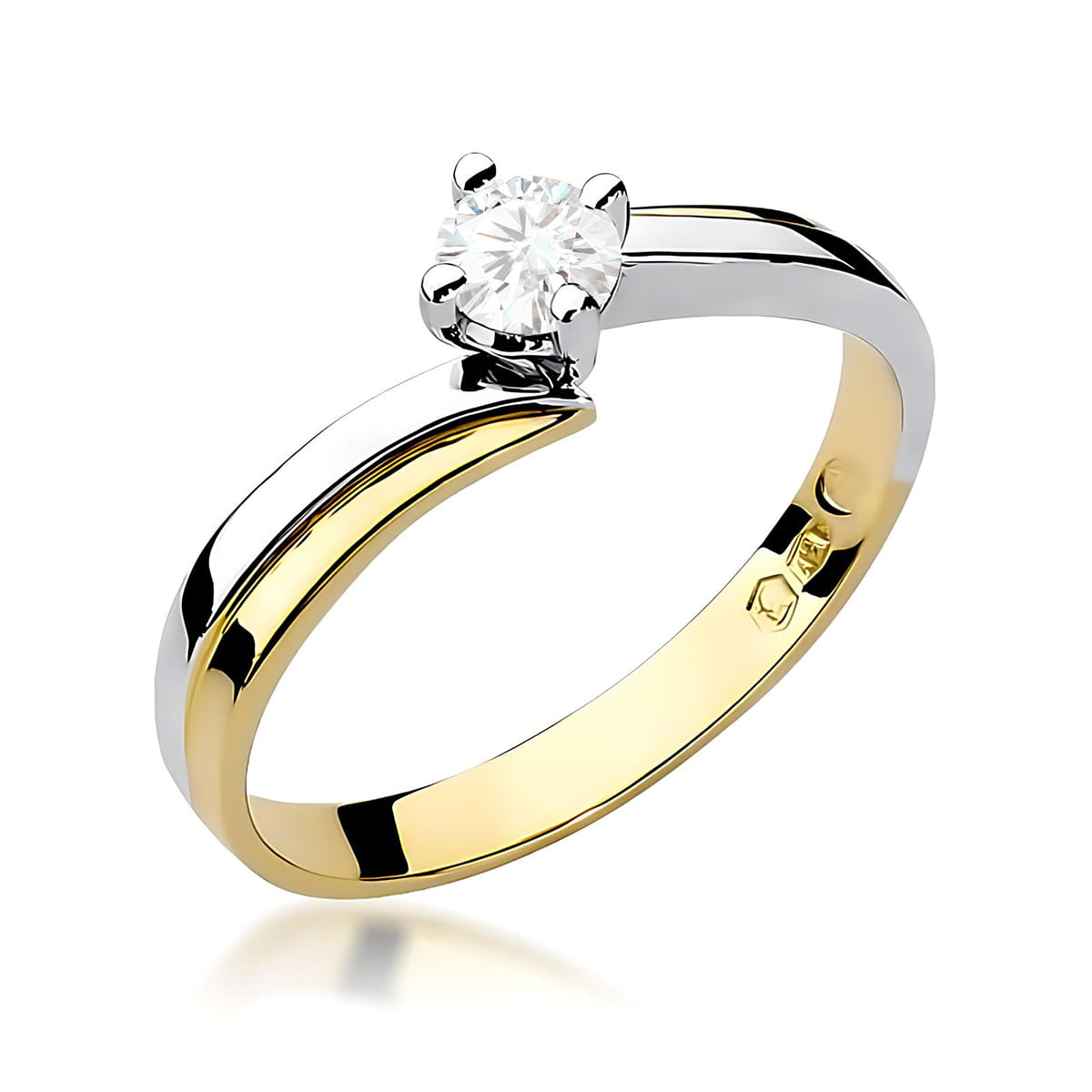 W0231.Z3.LDW_.05_1.jpg Inel Aur 14K W0231 Diamant Cultivat 0.30ct - Imagine 1