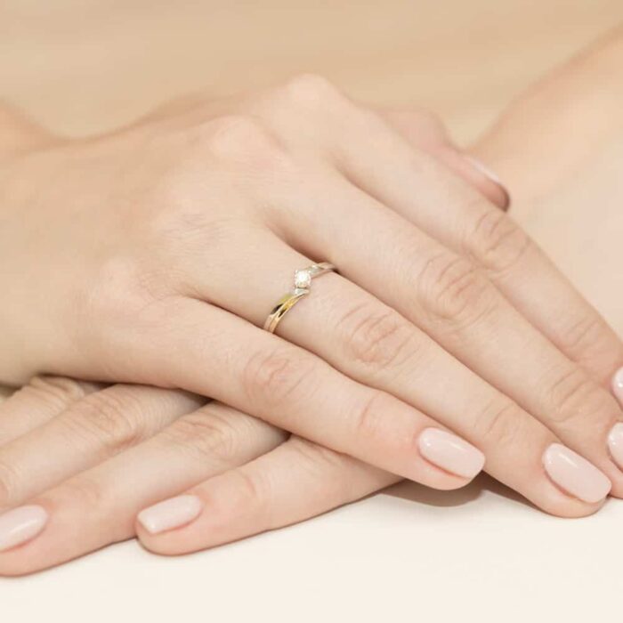 Inel Aur 14K W0231 Diamant Cultivat 0.30ct - Imagine 4