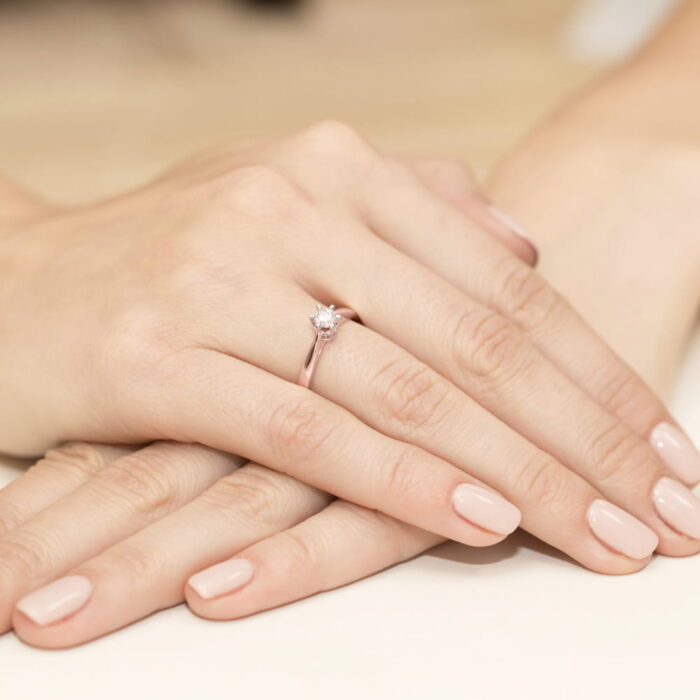 Inel Aur 14K W234 Diamant Laborator 0.25ct - Imagine 8