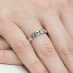 Inel Aur 14K W0235 Diamante Negre - Imagine 12
