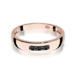 Inel Aur 14K cu Diamante Negre Naturale 0.04 ct - Imagine 10