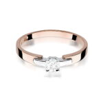 Inel Aur 14K W0241 Diamant Cultivat 0.20ct - Imagine 6