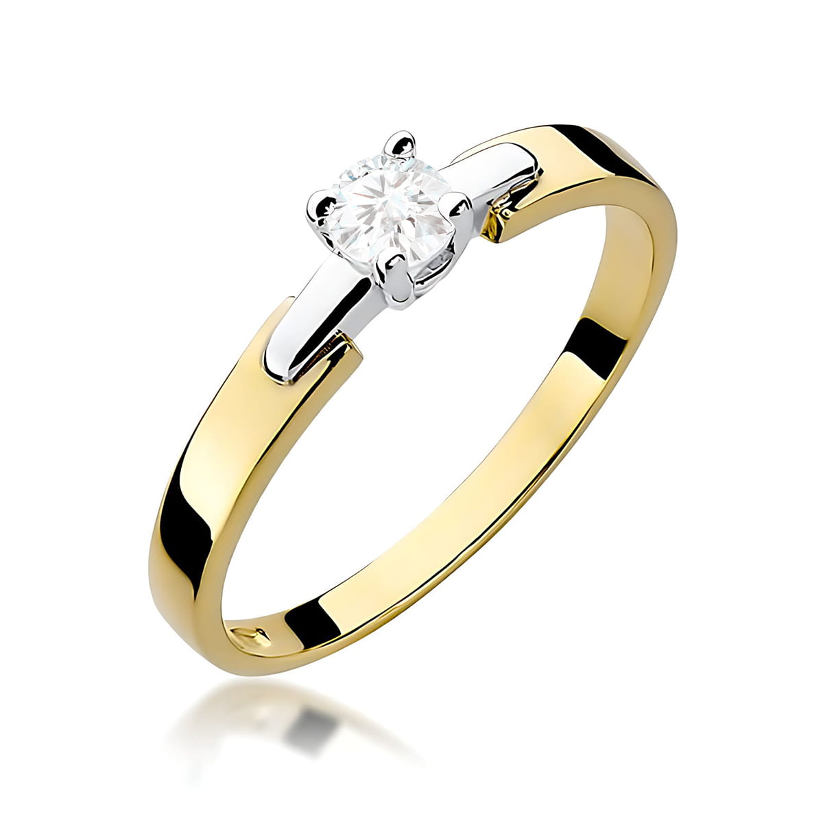W0241.Z3.LDW_.03_1.jpg Inel Aur 14K W0241 Diamant Cultivat 0.20ct - Imagine 1