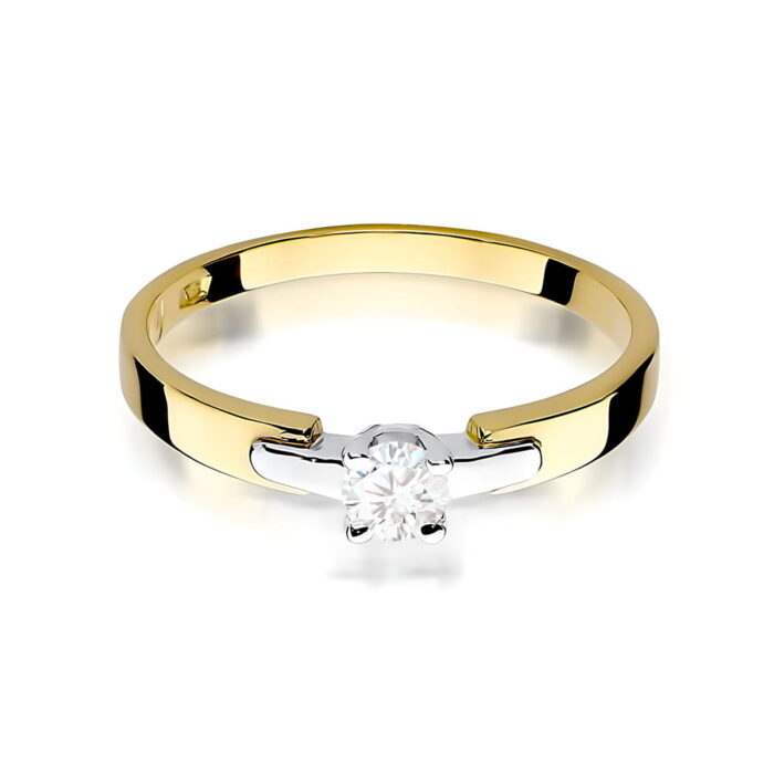 Inel Aur 14K W0241 Diamant Cultivat 0.20ct - Imagine 2