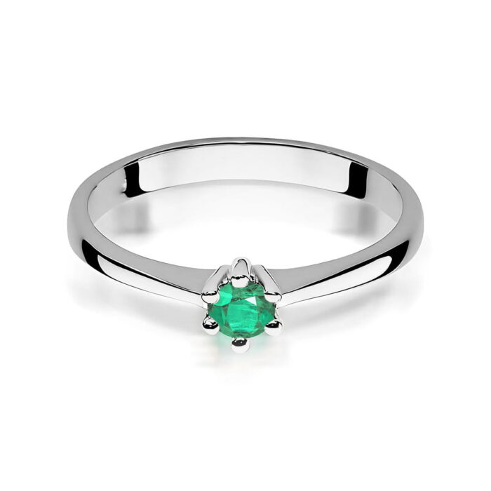 Inel Aur 14K cu Smarald 0.30 ct - Imagine 10