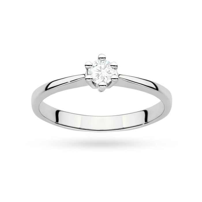 Inel Aur 14K cu Diamant de Laborator 0.15 ct - Imagine 8