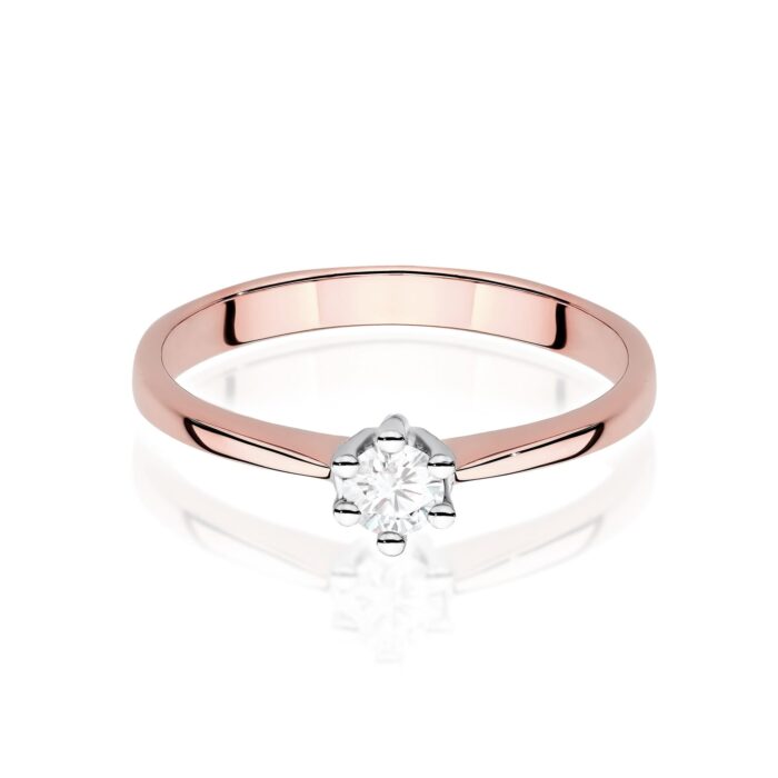 Inel Aur 14K cu Diamant de Laborator 0.15 ct - Imagine 10