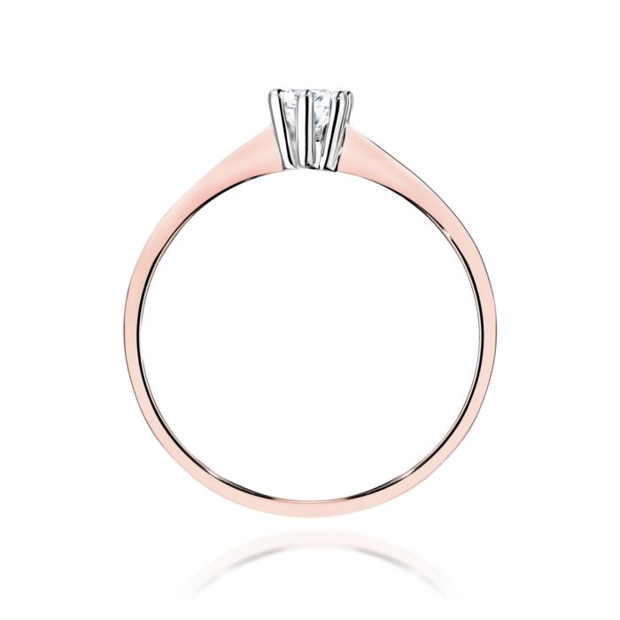 Inel Aur 14K cu Diamant de Laborator 0.15 ct - Imagine 11