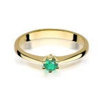 Inel Aur 14K cu Smarald 0.30 ct - Imagine 2
