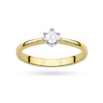 Inel Aur 14K cu Diamant de Laborator 0.15 ct - Imagine 4