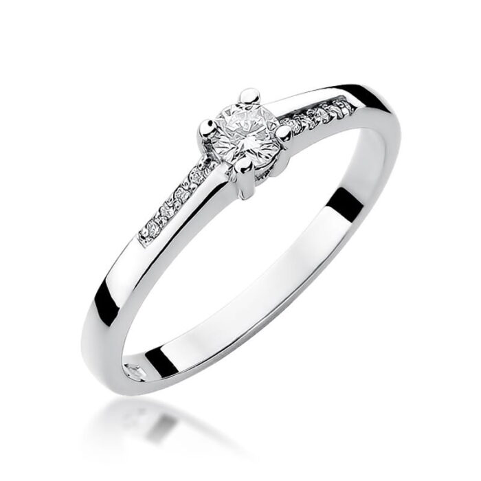 Inel Aur 14K cu Diamante 0.19 ct - Imagine 5
