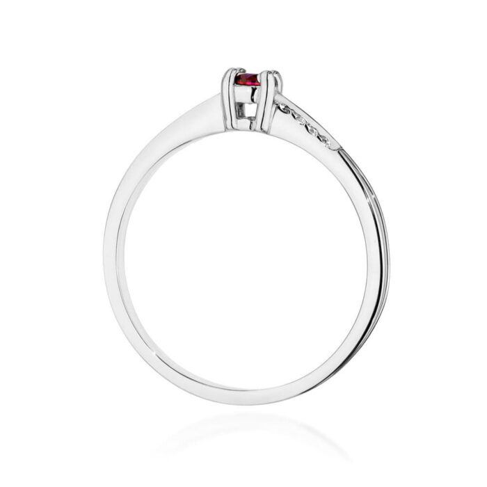 Inel Aur 14K cu Rubin 0.15 ct si Diamante 0.04 ct - Imagine 6
