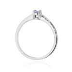 Inel Aur 14K cu Tanzanit 0.15 ct si Diamante 0.04 ct - Imagine 7