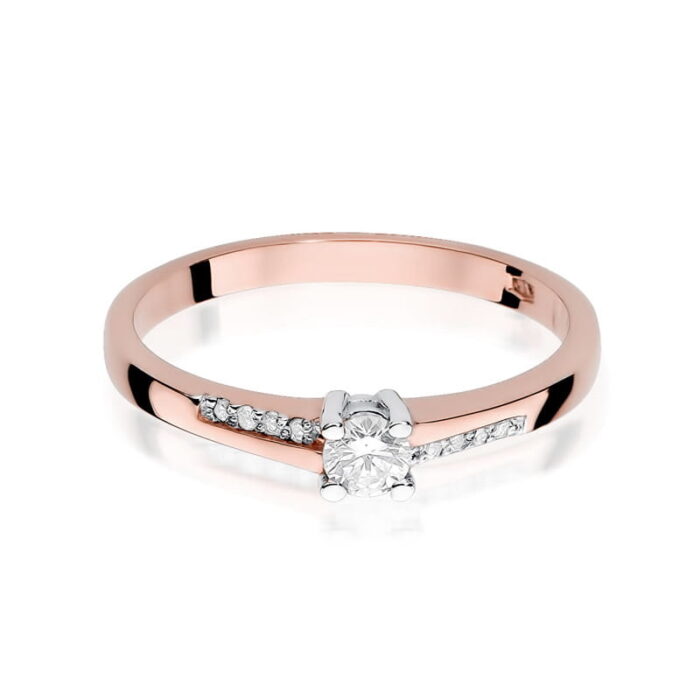 Inel Aur 14K cu Diamante 0.19 ct - Imagine 10