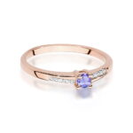 Inel Aur 14K cu Tanzanit 0.15 ct si Diamante 0.04 ct - Imagine 10