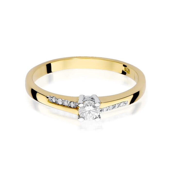 Inel Aur 14K cu Diamante 0.19 ct - Imagine 2