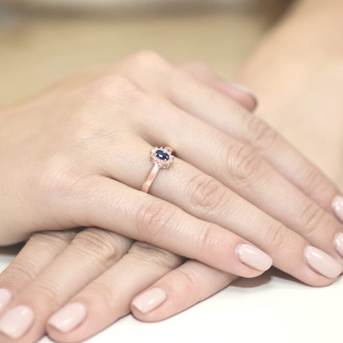 Inel Aur 14K cu Safir 0.30 ct - Imagine 11