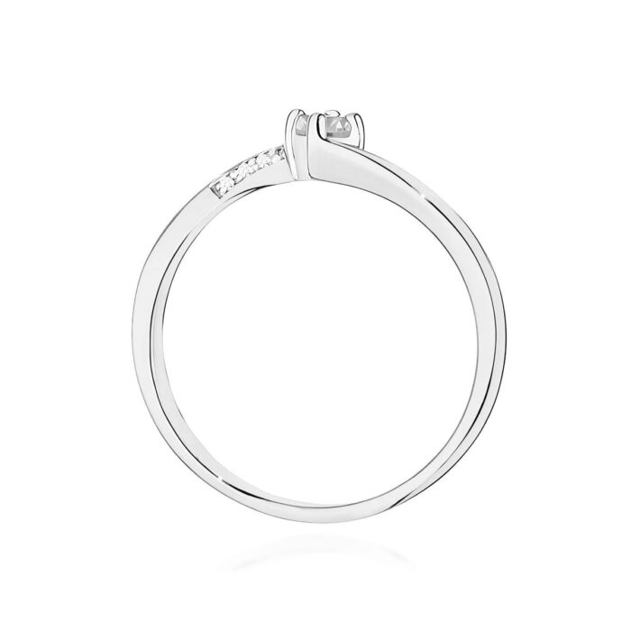 Inel Aur 14K cu Diamant 0.10 ct - Imagine 11