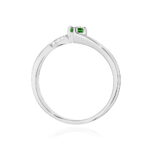Inel Aur 14K cu Smarald 0.15 ct si Diamante Naturale 0.04 ct - Imagine 8