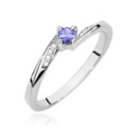 Inel Aur 14K cu Tanzanit 0.15 ct si Diamante 0.04 ct - Imagine 9