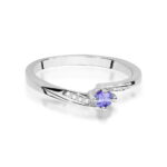 Inel Aur 14K cu Tanzanit 0.15 ct si Diamante 0.04 ct - Imagine 10