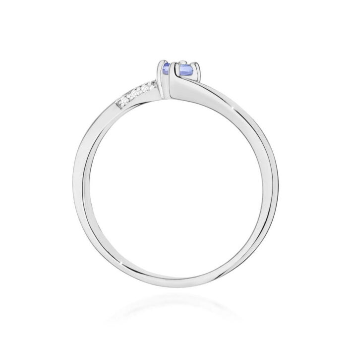 Inel Aur 14K cu Tanzanit 0.15 ct si Diamante 0.04 ct - Imagine 11