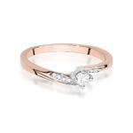 Inel Aur 14K cu Diamant 0.10 ct - Imagine 6