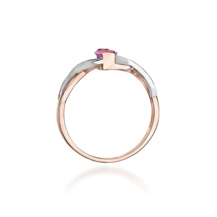 Inel Aur 14K W028 Safir Roz 0.45ct - Imagine 7