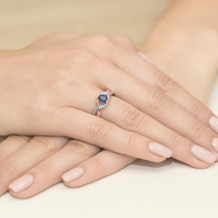 Inel Aur 14K cu Safir 0.70 ct - Imagine 11