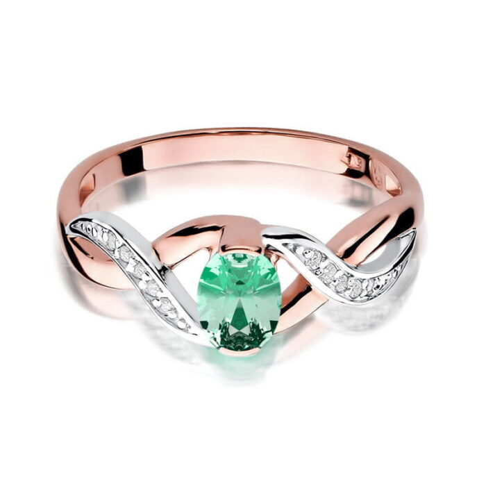Inel Aur 14K cu Smarald 0.40 ct - Imagine 9